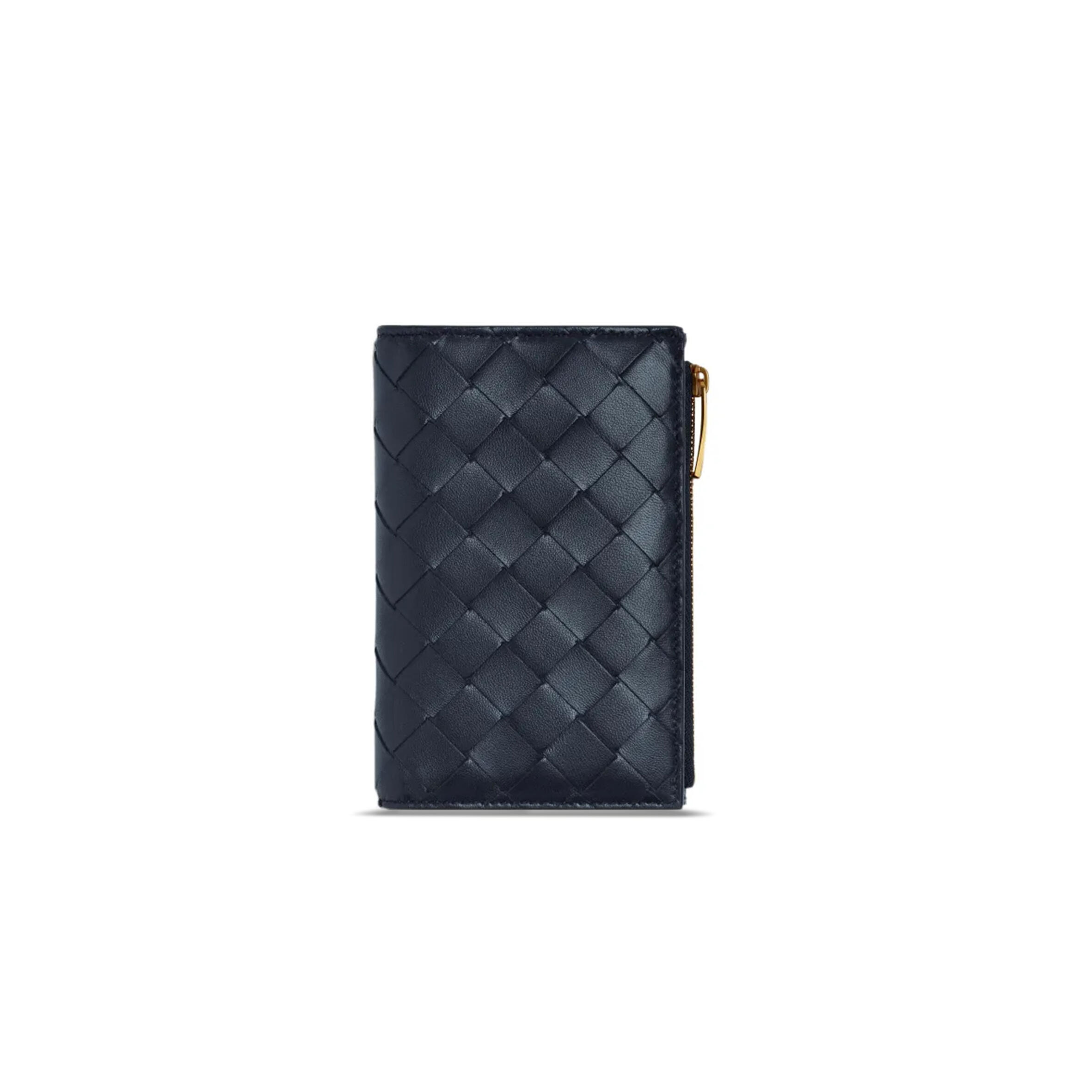 b0tt*ga Ven*ta medium intrecciato bi-fold zip wallet 667468vcpp28837 (14.5*9.3*2cm)